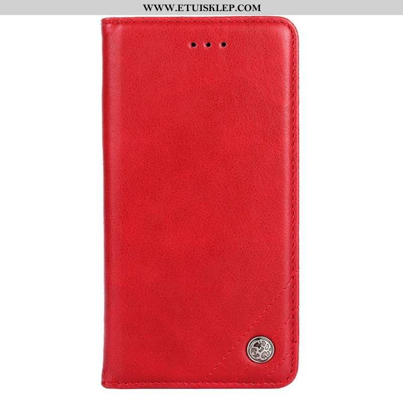 Etui Na Telefon do Poco M4 Pro 5G Etui Folio Stylowy Skórzany Nit